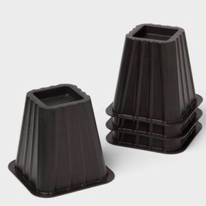 Black Bed Risers 4 Pack